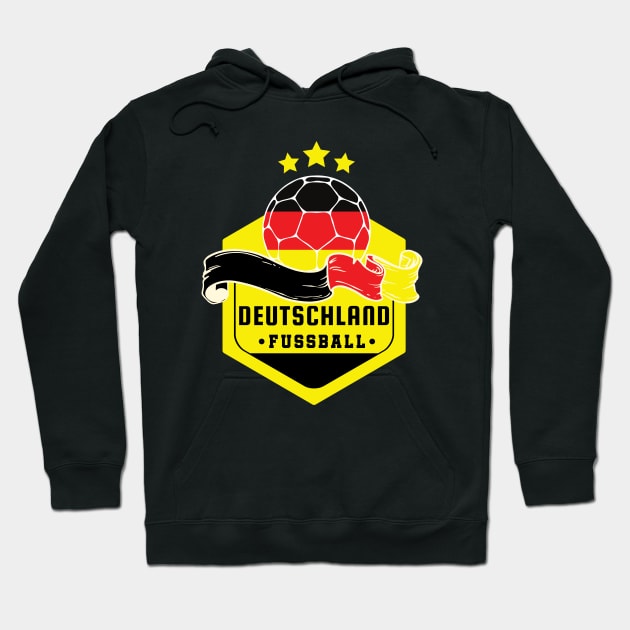 Deutschland Football Hoodie by footballomatic